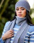 Classic Merino Possum Lifestyle Stripe Tassel Scarf