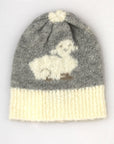 Alpaca lbeanie with lam pattern