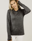 Active Merino Wool Hoodie - 100% Superfine Merino Wool. Front View