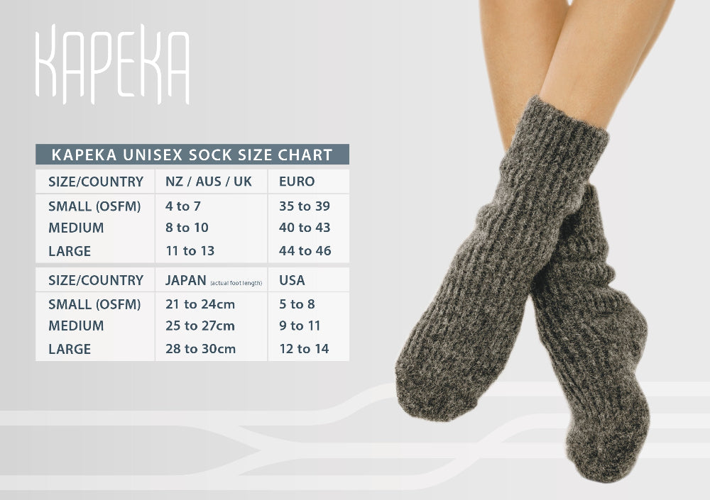 socks size chart