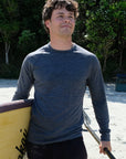 Mens Merino Wool Long-Sleeved Crew Neck