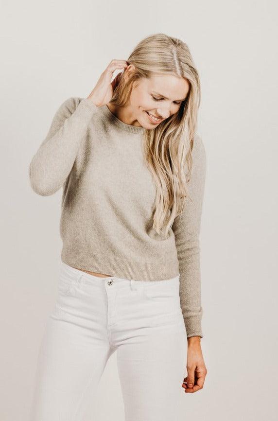 Cashmere Cropped Sweater - Kapeka NZ