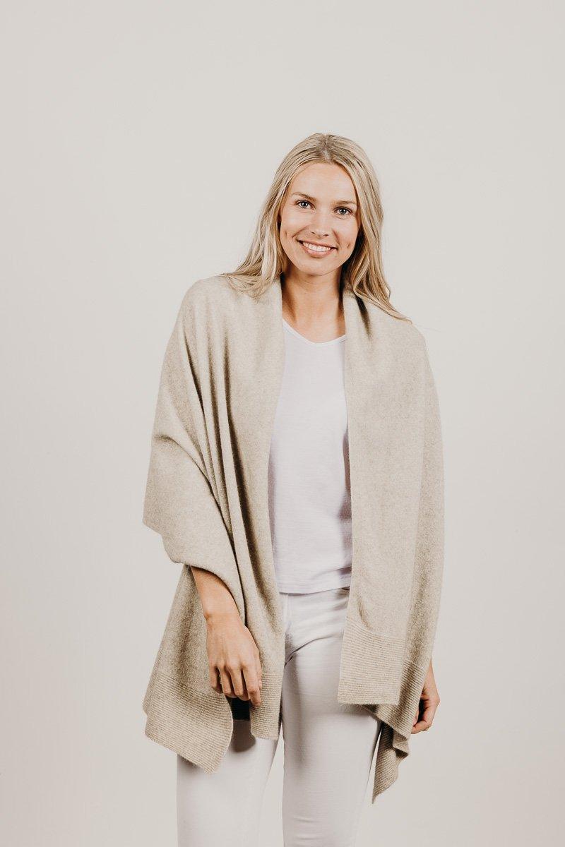 Merinosilk Ribbed Wrap - Kapeka NZ