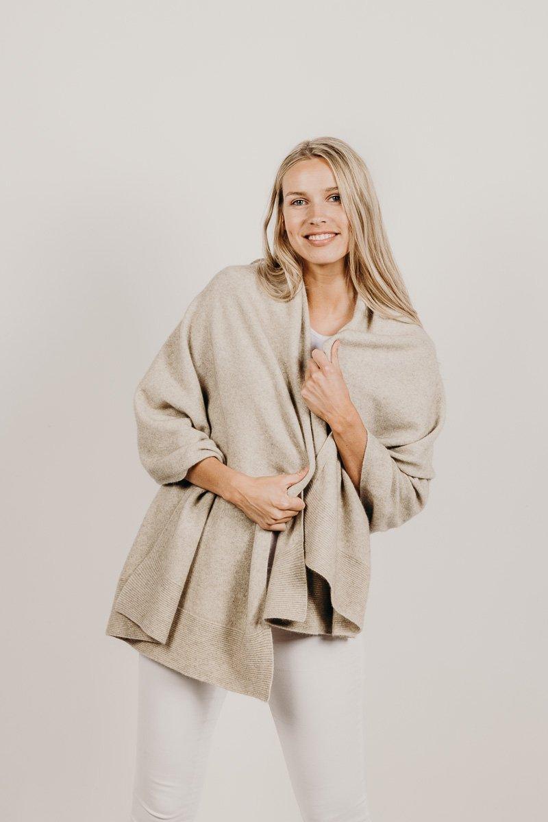 Merinosilk Ribbed Wrap - Kapeka NZ