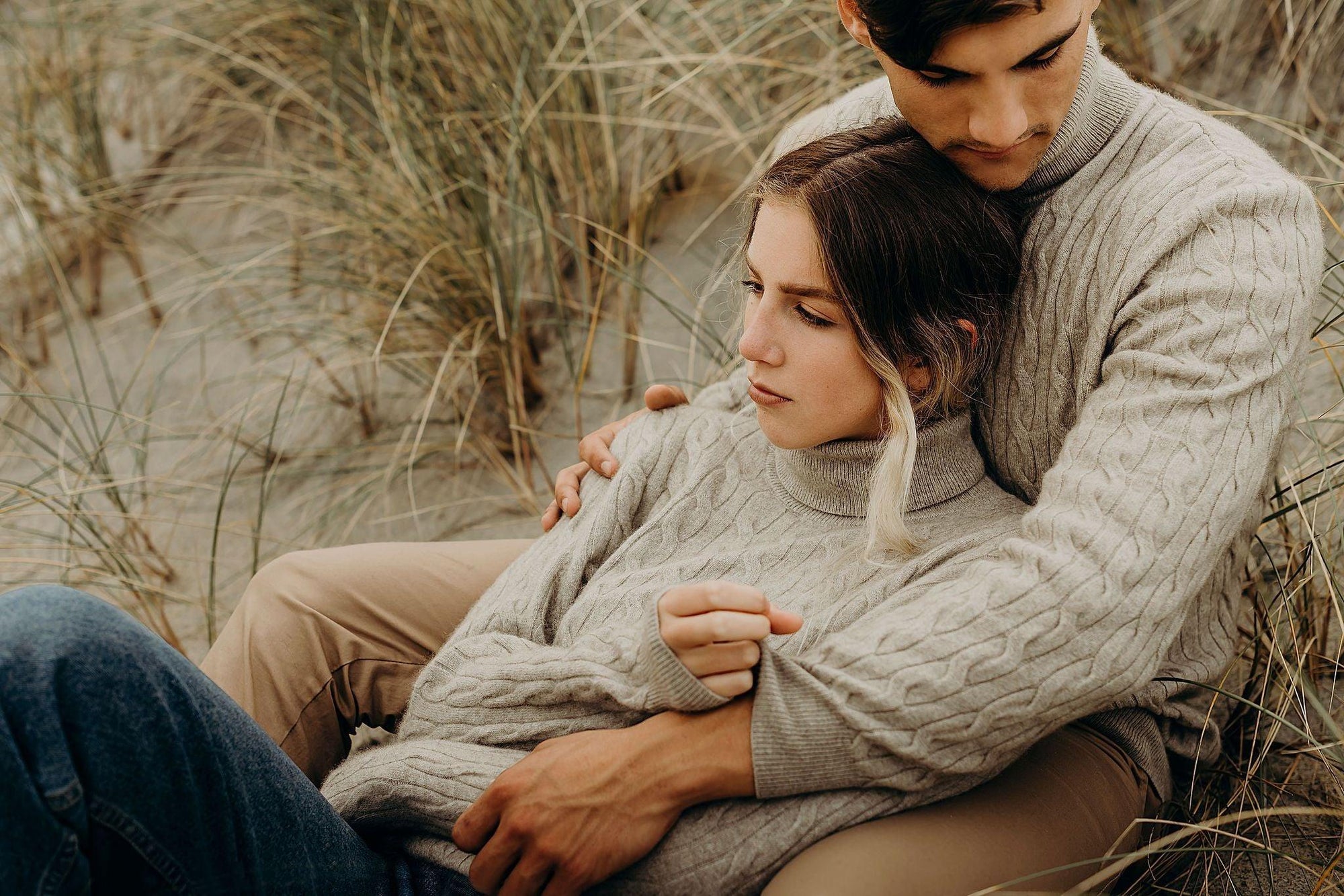 Cashmere Turtle Cable Sweater - Kapeka NZ