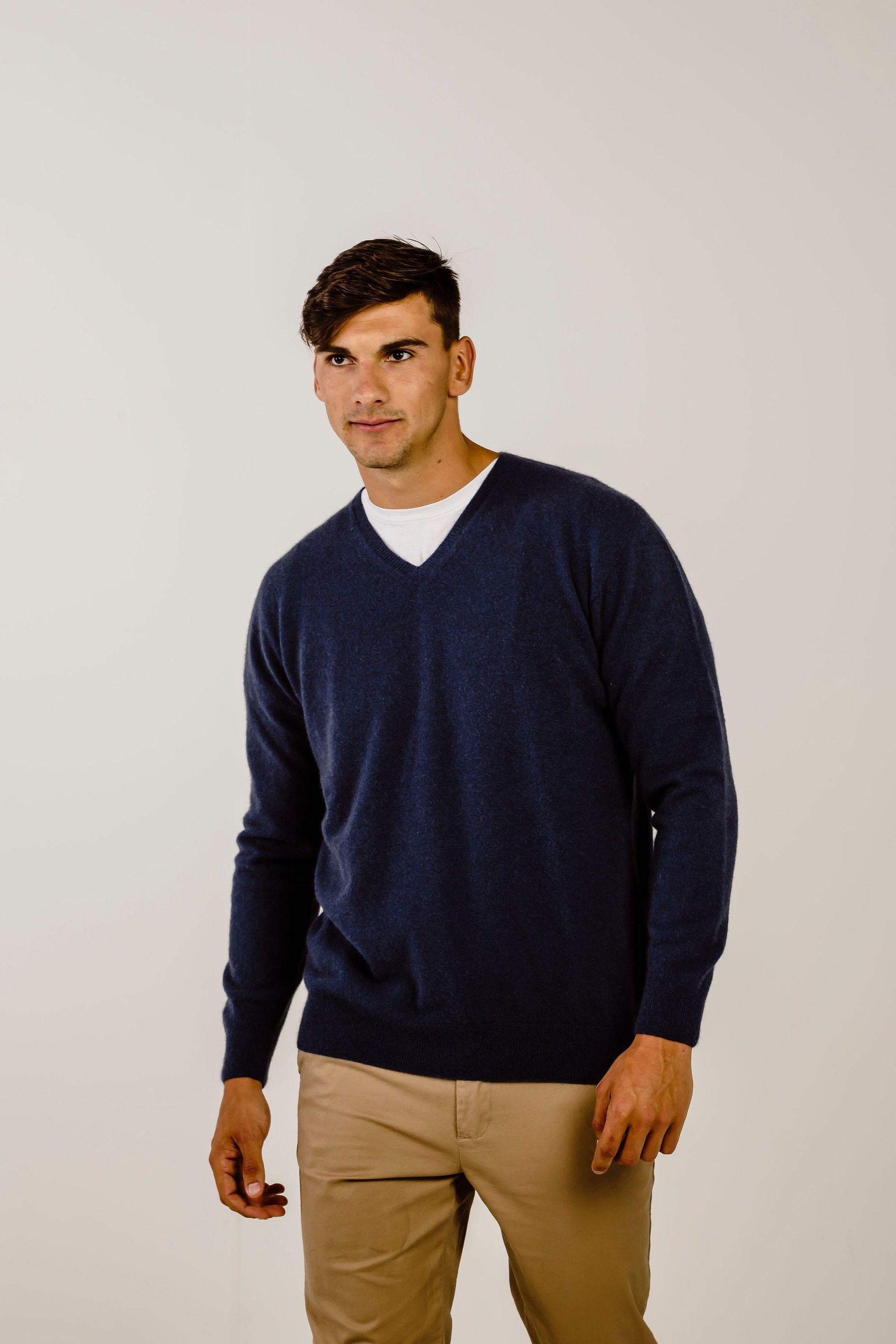 Cashmere V Neck Sweater - Kapeka NZ