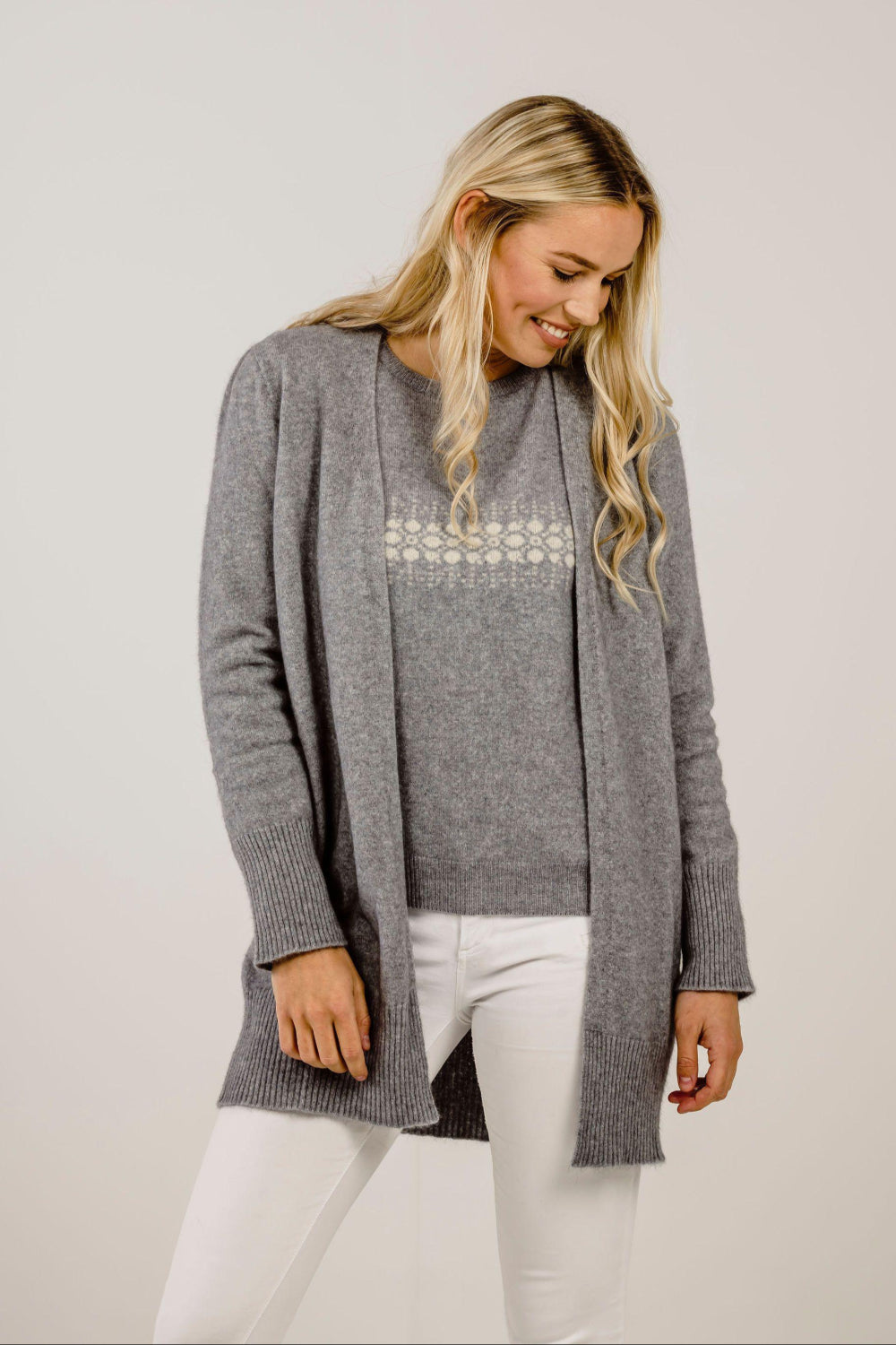 RRL カシミア　カーディガン　グレー リラックス カシミア カーディガン - ニュージーランド製 | Kapeka