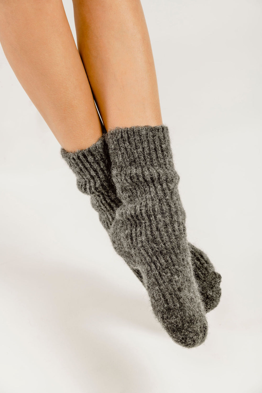 Grey Alpaca Socks