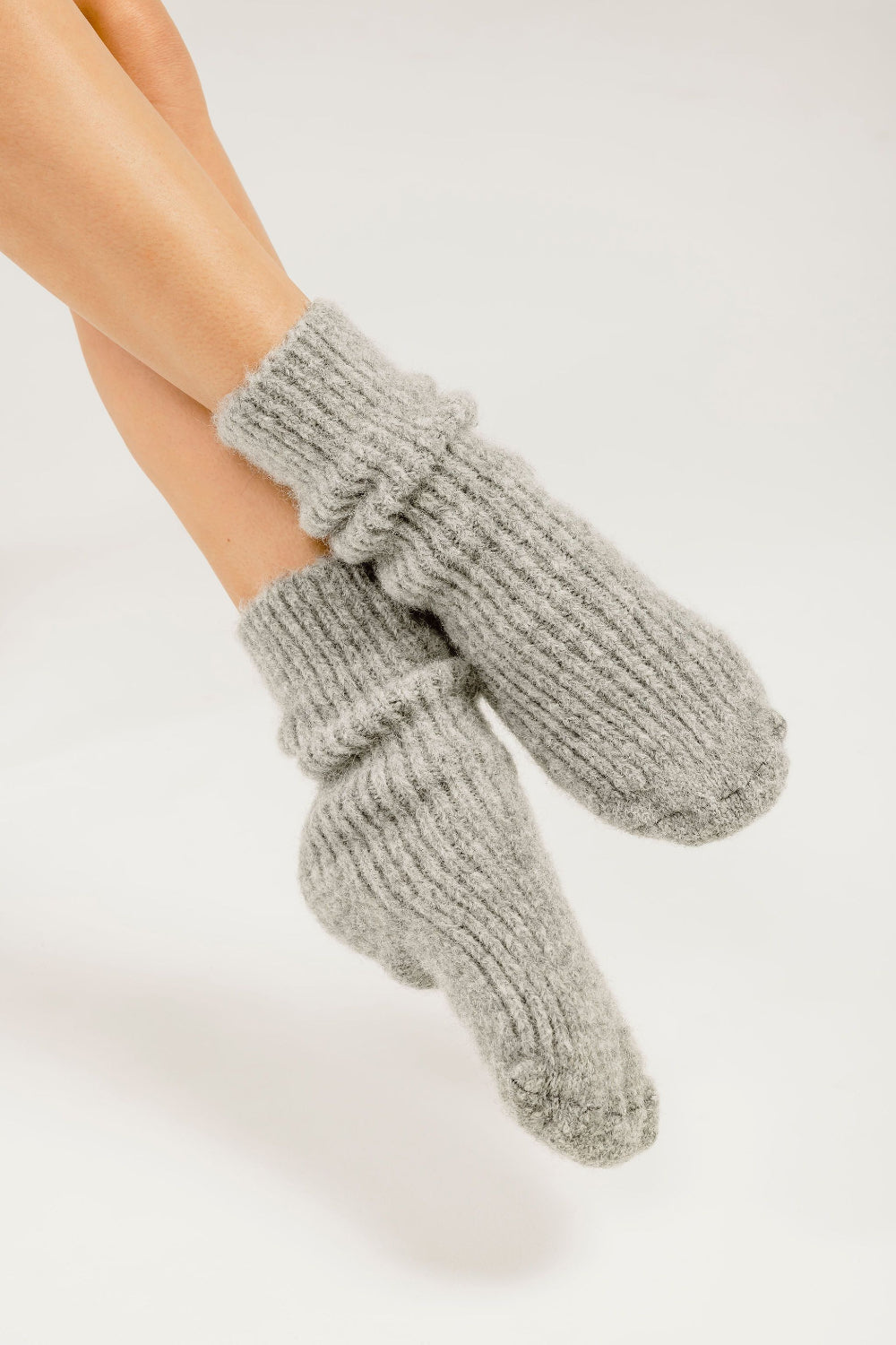 Silver alpaca socks