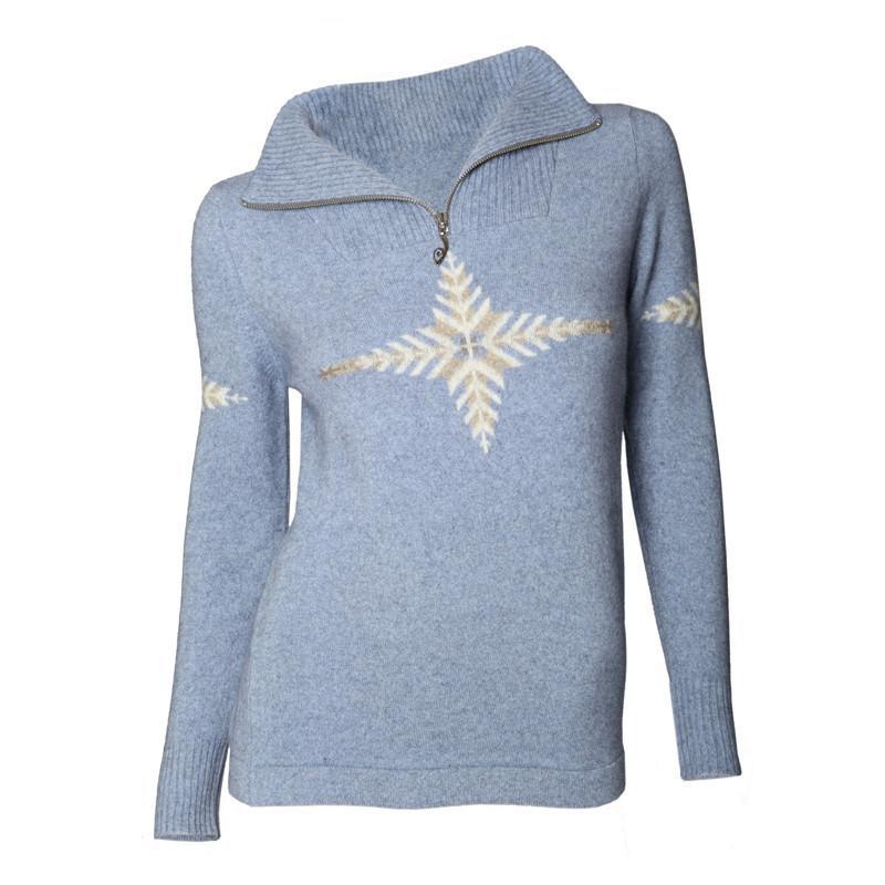 Merinosilk Silver Fern Sweater - Kapeka NZ