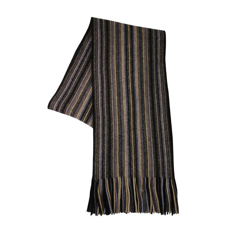 Merinosilk Stripe Scarf - Kapeka NZ