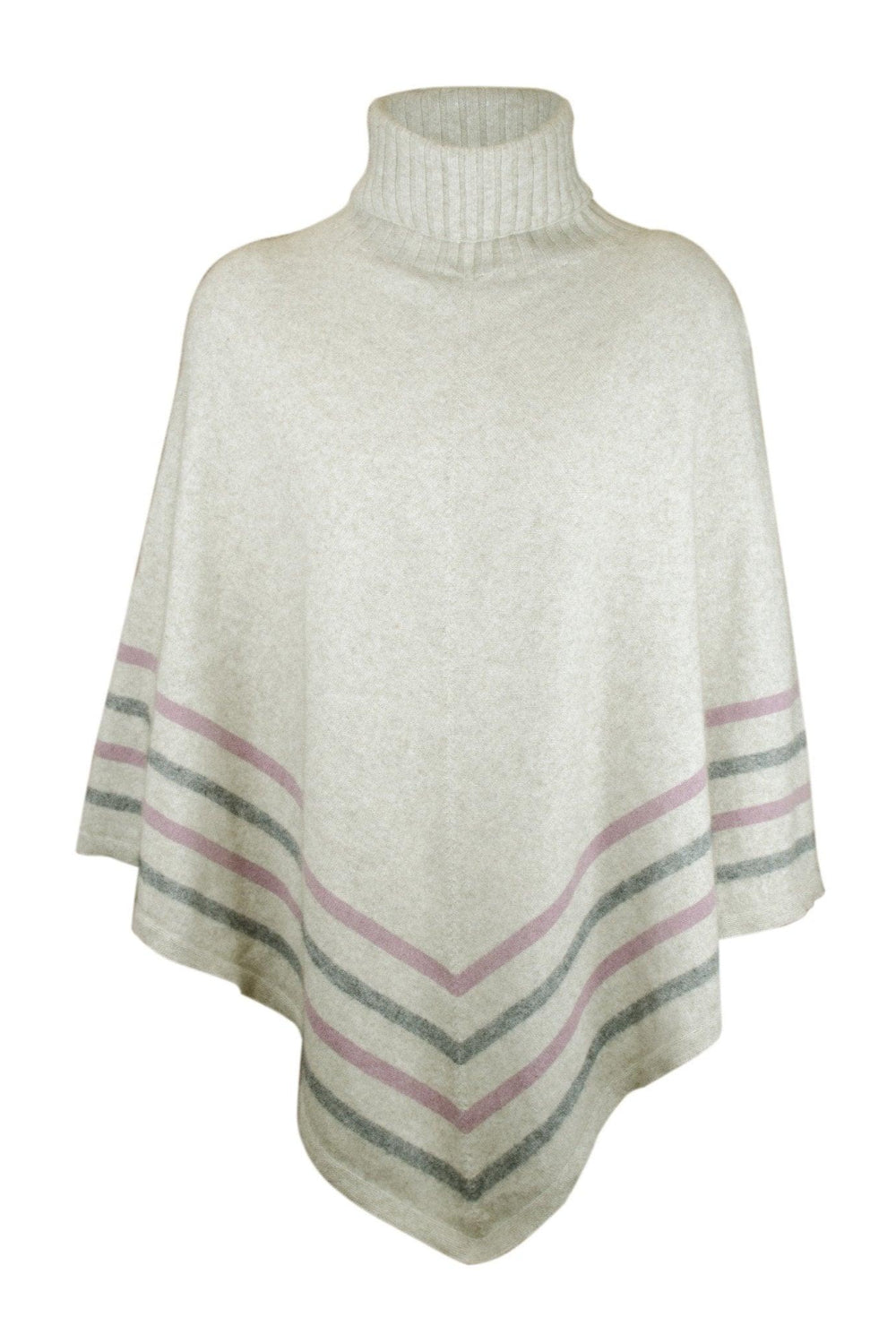 Merinosilk Stripe Poncho - Kapeka NZ