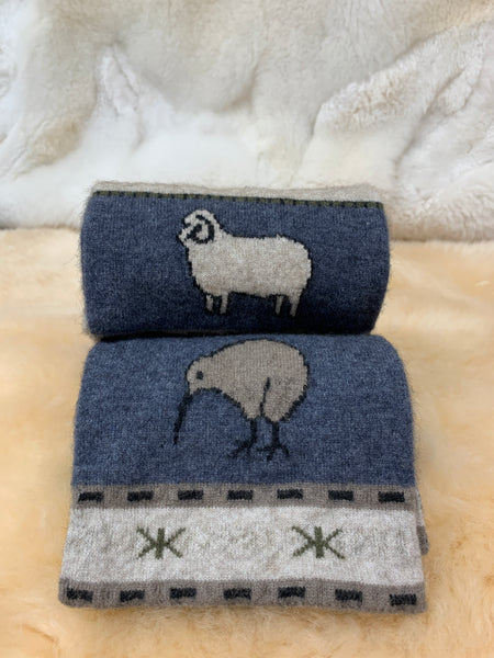 メリノシルク スカーフ (羊 ＆ キウィ)