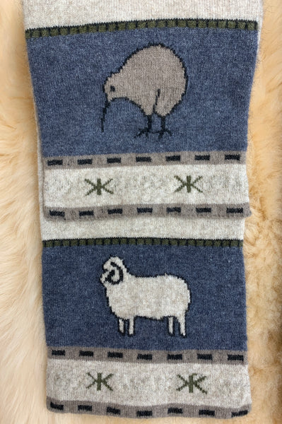 メリノシルク スカーフ (羊 ＆ キウィ)